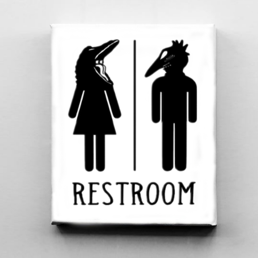 Beetlejuice Funny Bathroom Canvas Art
